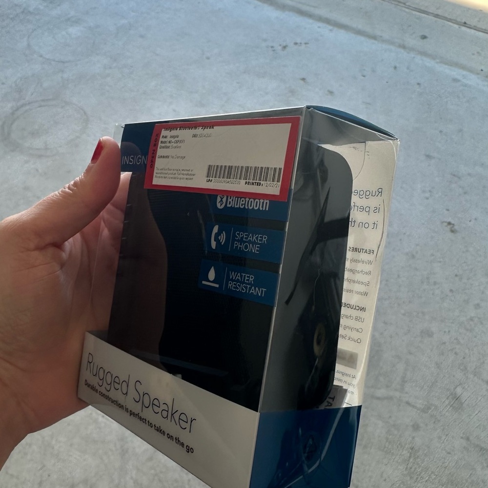 Insignia Black Rugged Bluetooth Speaker